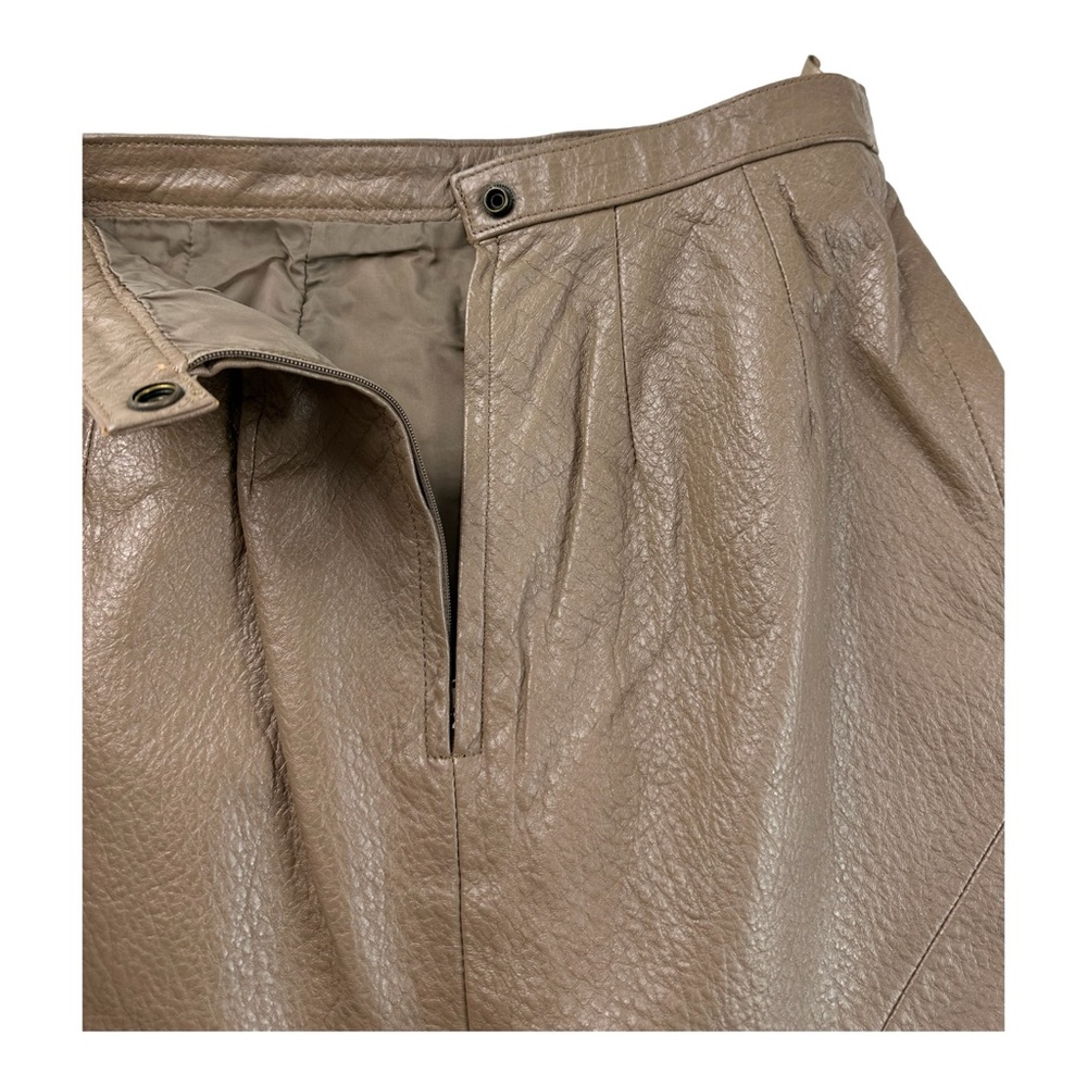 Vintage Wilsons Leather Women's A Line Genuine Leather Skirt Tan Size 10/Medium - Picture 4 of 9